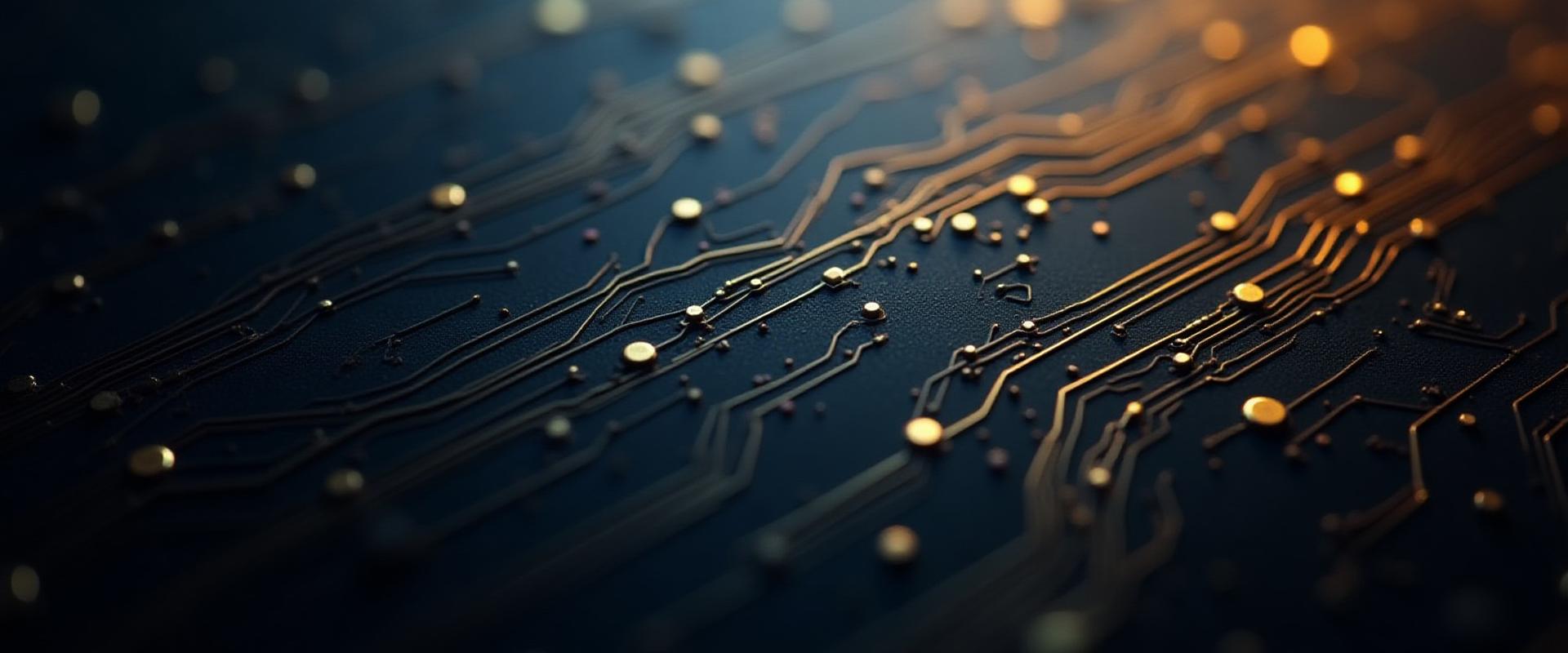 Futuristic abstract gold and dark textured background